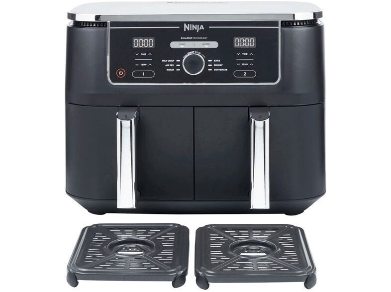 Ninja Foodi Max Dual Zone Air Fryer με Διπλό Αποσπώμενο Κάδο 9.5lt Μαύρο