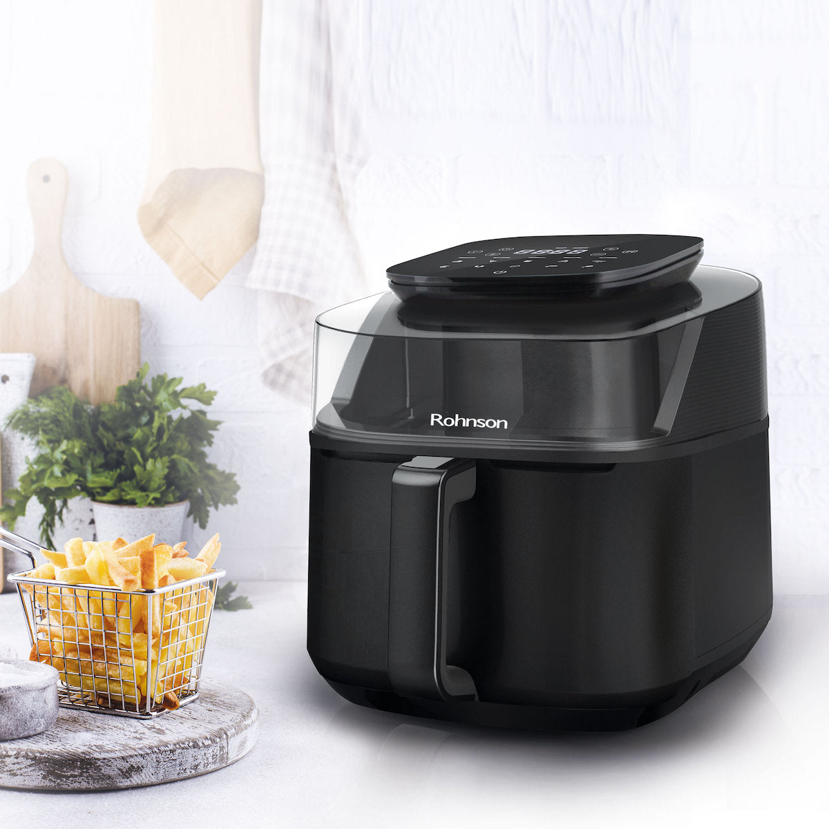 Rohnson R-2838 Air Fryer με Wi-Fi 5.5lt Μαύρο